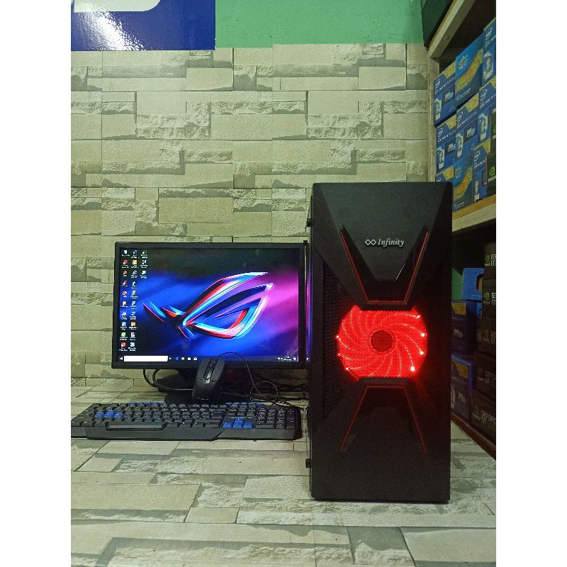 pc gaming core i5 ram 8 gb vga 2 gb LED 19 inch siap pakai