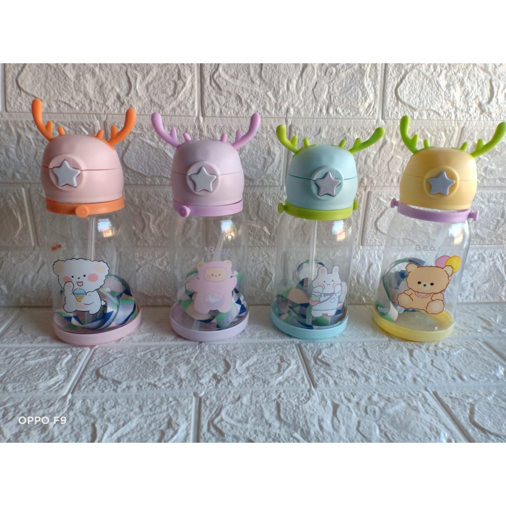 TALI PANJANG Botol SEDOTAN Minum Anak / 600ML Tanduk Rusa NEW Cute Imoet / Botol BPA Free