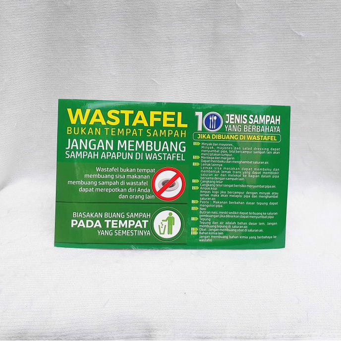 Stiker Larangan Buang Sampah di Wastafel PRODUK TERBATAS