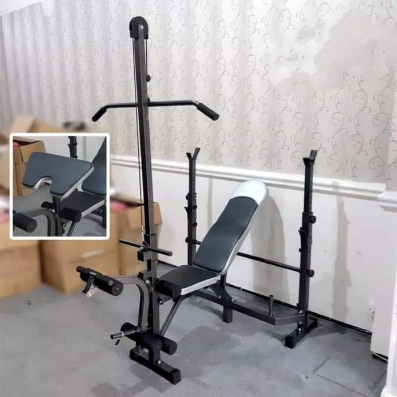 Benchpress Bench Press Pull Down dan meja Preacher