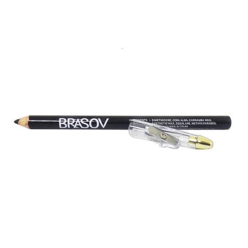 [ BPOM ] BRASOV Kosmetik / Makeup Pensil Eyeliner Netto 1.1 G Dengan Serutan Black Eyeliner Pencil XX-CT