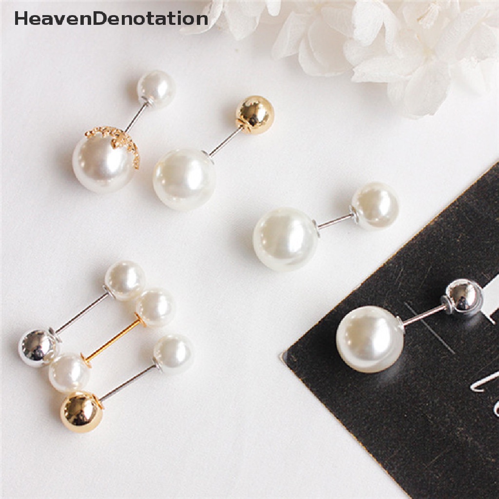 [HeavenDenotation] Big Needle Pearl Brooch Bouquet Pin Sweater Shawl Buckle Wedding Bridal Jewelry