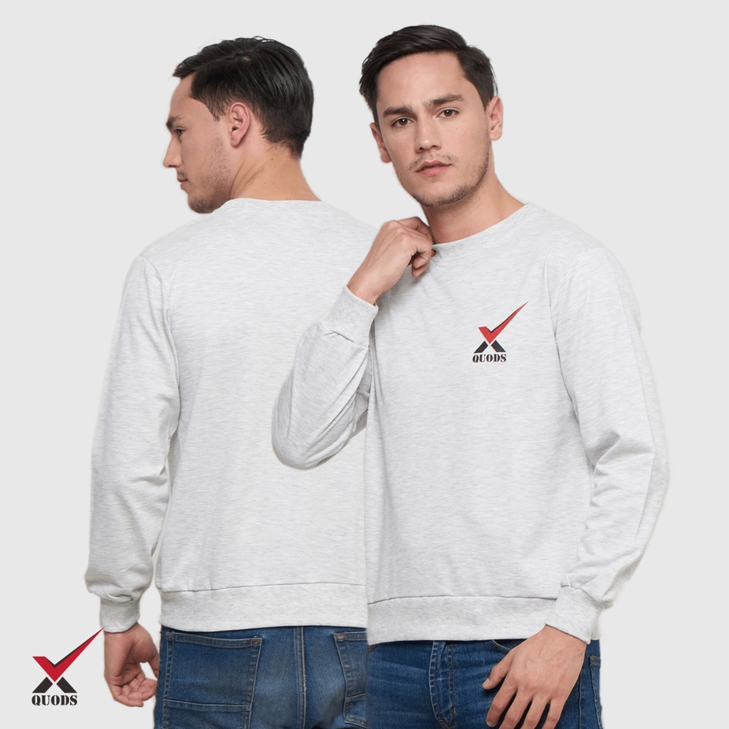 Jaket olahraga/outfit olahraga/hoodie pria wanita/Sweater Xquods Pria ( Misty Grey )