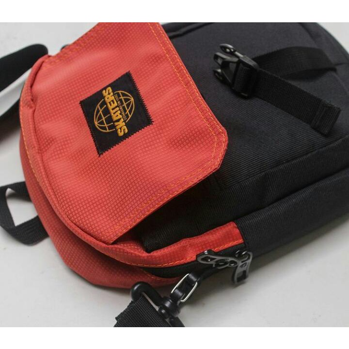 TAS SELENDANG SKATERS UA029 HITAM ORANGE