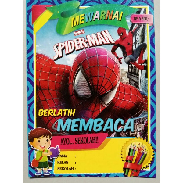 

buku mewarnai anak spidermen