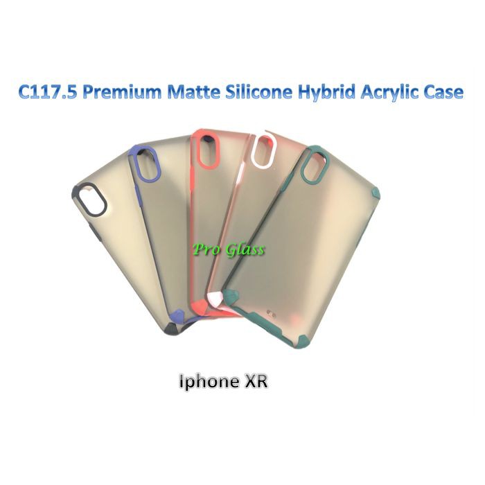 C117.5 Iphone 6/6+/7/ 8/7+/8+/X/XS/XR/XSMAX/11/11PRO/11MAX Premium MatteAcrylic Silicone Hybrid Case