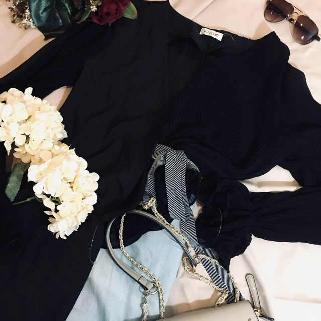 Korean Style Black Blouse