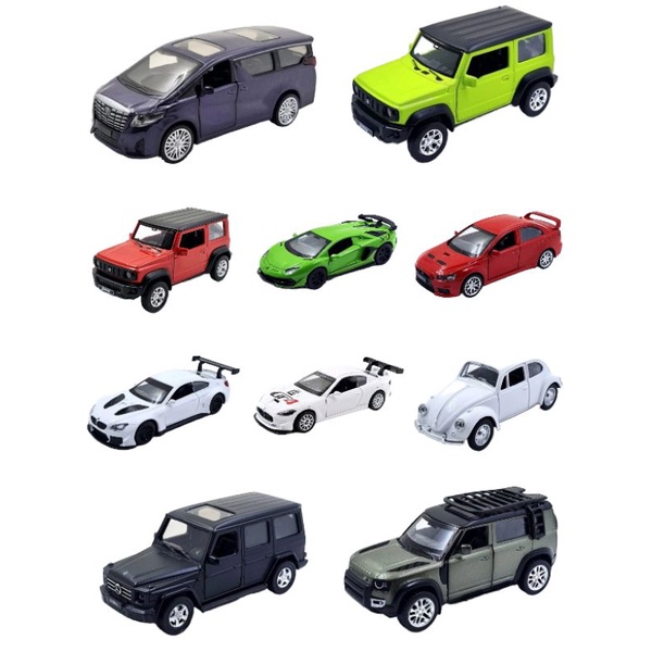 Mainan Diecast Apolo MSZ  Die cast  Toyota Alphard Mitsubishi Pajero Mobil Suzuki Jimny Land Rover Defender Mercedes Benz G 350 Lamborghini Aventador Nissan GTR Miniatur Mobil Mobilan Pajangan