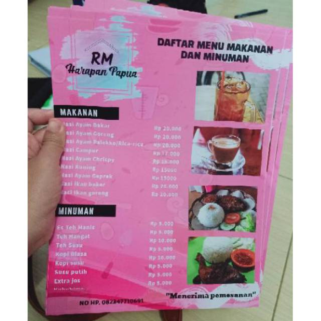 

Cetak menu produk menu makanan salon skincare murah (BELUM TERMASUK DESAIN)