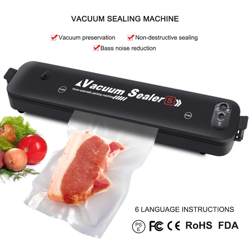 Mesin Vakum Sealer Pengemas Bahan Makanan lebih tahan lama Fresh Food Segel Vacuum Vacum Sealer Serbaguna Bonus 10 Embos Sealing Bag