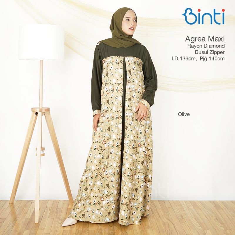 COD ORIGINAL BINTI GAMIS JUMBO ENDA FUNI ALBINA AGREA BUSUI JUMBO BIGSIZE LD 135 FIT XXXL GAMIS MUSLIM BIGSIZE MOTIF BUNGA-Agrea olive