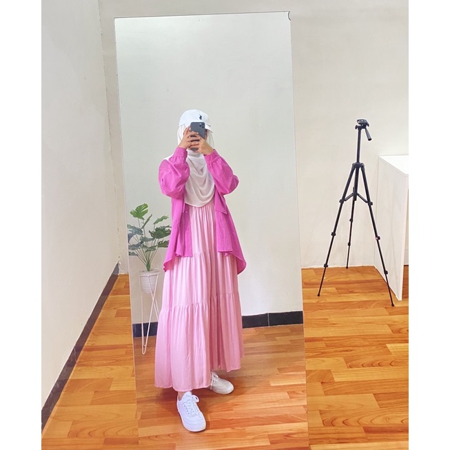 BELVA FLOWY DRESS/SLEEVELESS DRESS MAXI DRESS-dusty pink