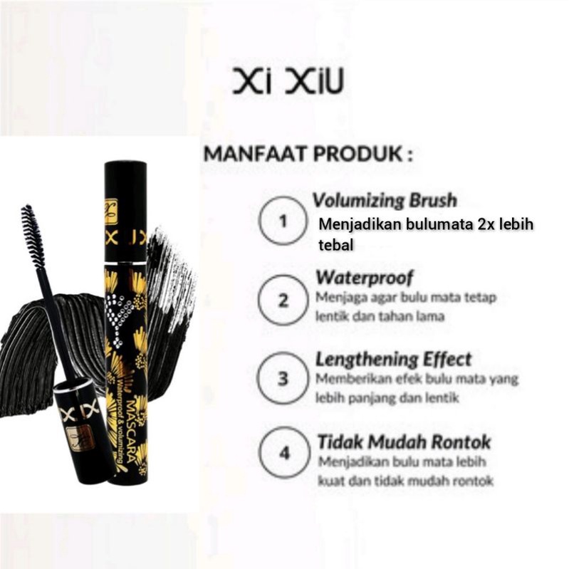 XI XIU MASCARA WATERPROOF/LOVELY/ DIVINE/ BLACK