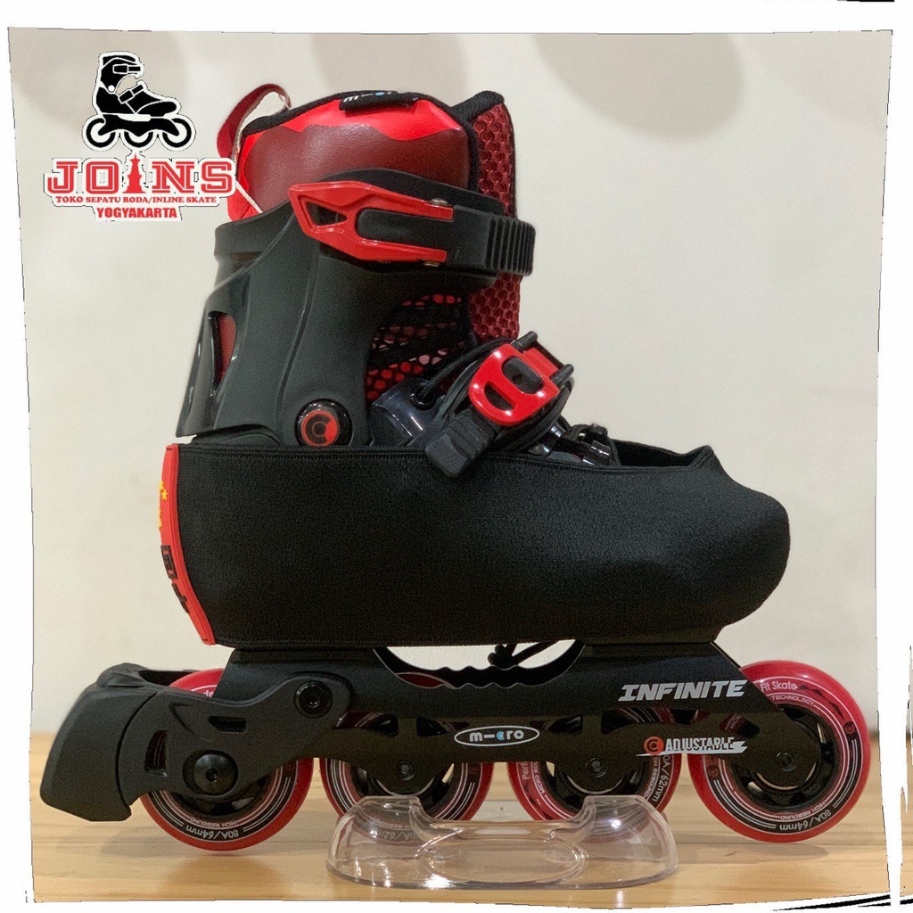 Cover Boot(Pelindung Boot) Sepatu Roda Inline Skate List Black Red