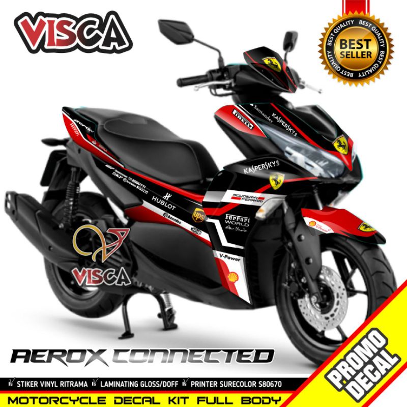 Decal Aerox Connected Stiker Aerox Connected Striping Aerox Connected Sticker Aerox Connected Full B