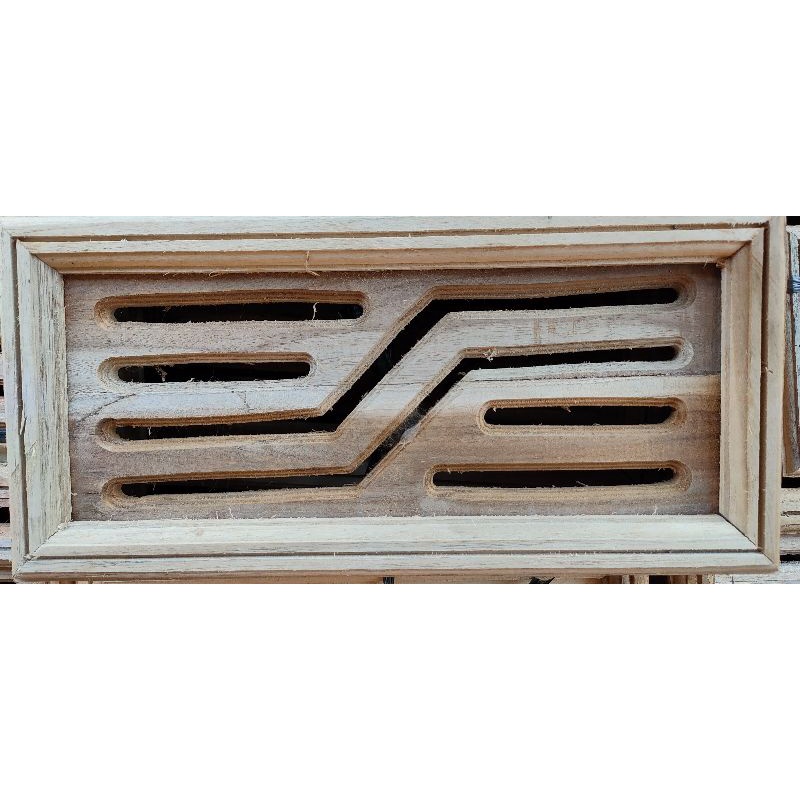 Loster Kayu Jati Jepara Motif Garis Minimalis Ventilasi Kusen Pintu Jendela Utama-2