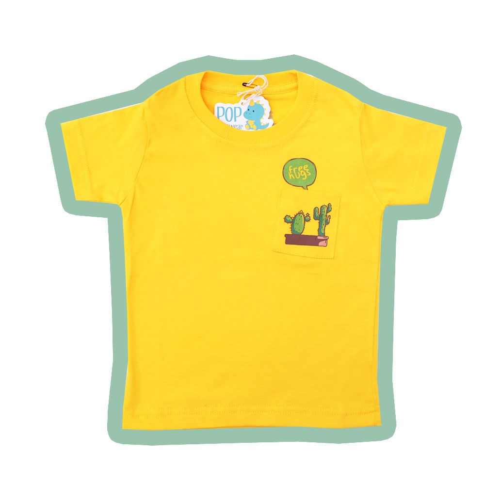 

Pop Kidswear Cactus Pocket Tee - Couple Tee - Kaos Couple Gambar Kaktus Kuning Hijau