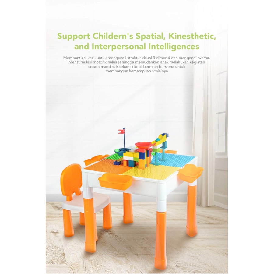 Olike Fun Bricks Table Edu Toys Mainan Lego Set