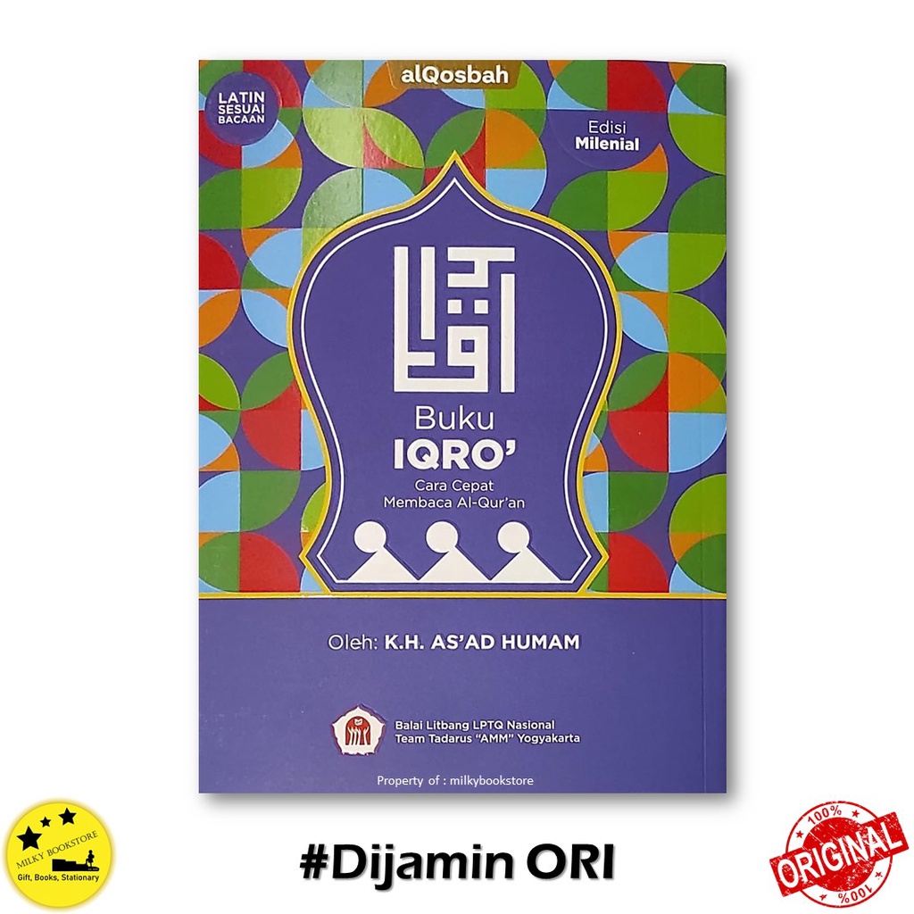 Buku IQRO MILENIAL Disertai Latin Cara Cepat Membaca Alquran FC