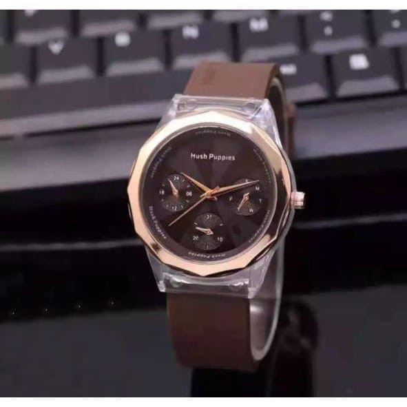 [DG] JAM TANGAN WANITA ELEGAN TERBARU 2021 HUSH PUPPIES OVAL CRONO OFF HIASAN HP-175