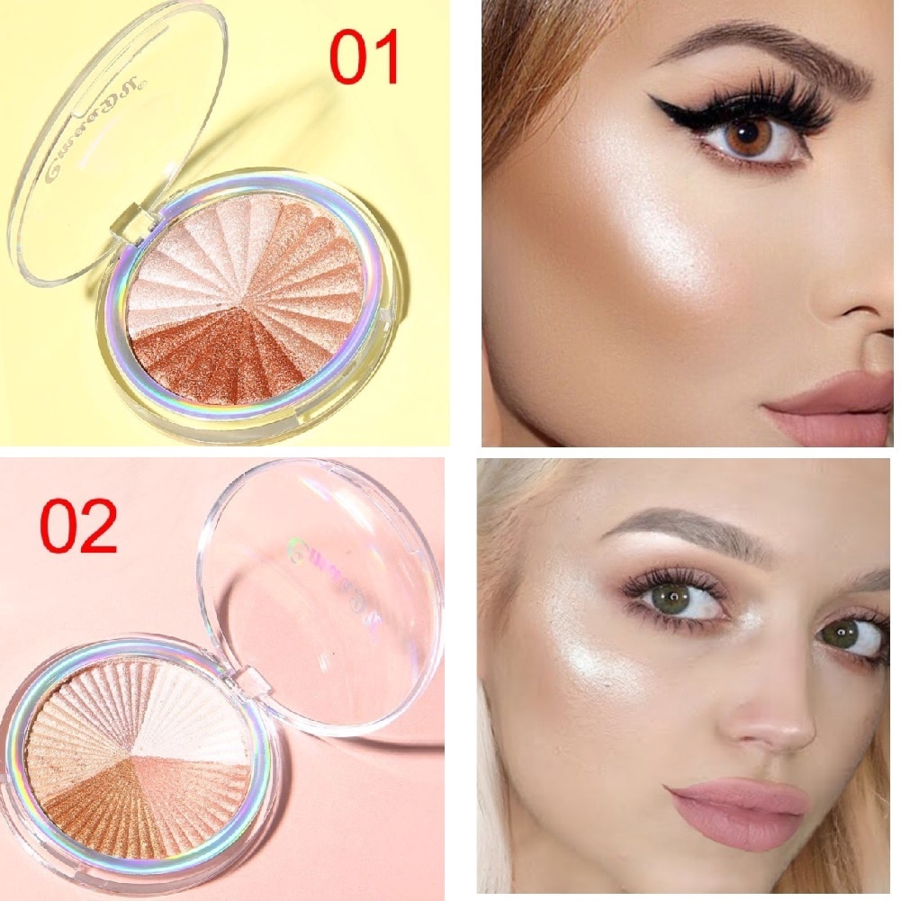 COD CMAADU Loose Iluminador Glitter Highlighter Palette Face Powder Brighten Shimmer Bronzer Contour