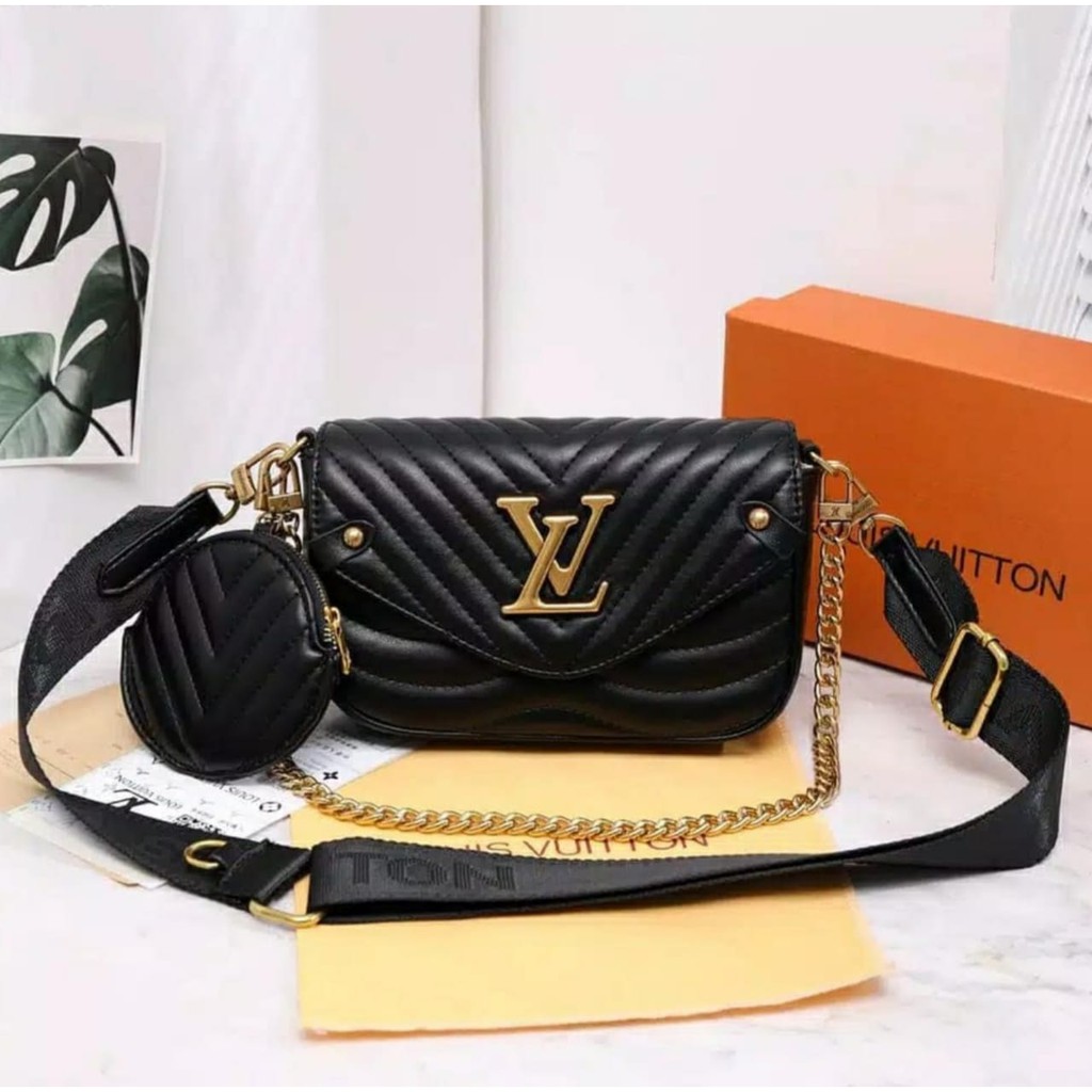 L Vuitton 2 Straps 7075 ☆Free Wallet☆