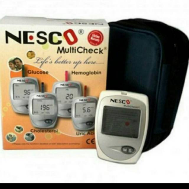 Nesco multicheck / alat tes gula darah / kolestrol / asam urat / alat tes guladarah 3 in 1 / alat cek guladarah / alat tes gula darah nesco