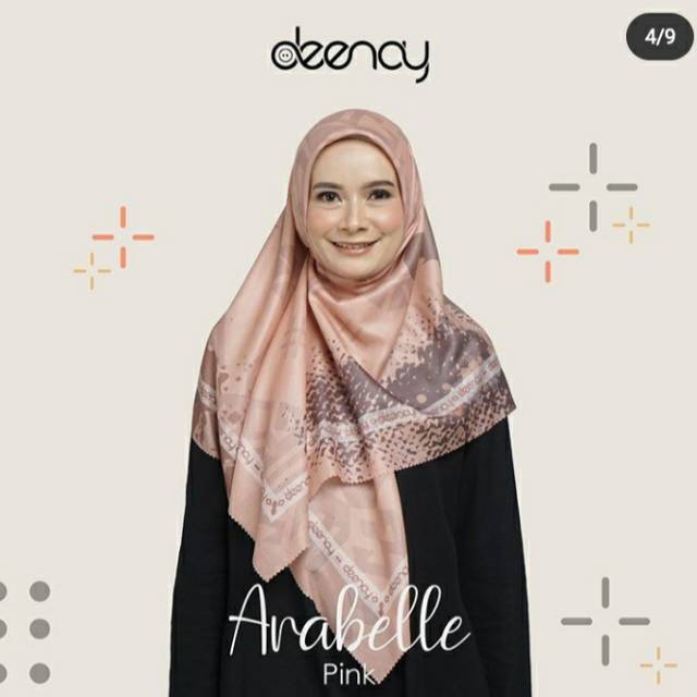 KERUDUNG SEGI EMPAT DEENAY ARABELLE PINK VOAL ULTRAFINE ORIGINAL TERMURAH