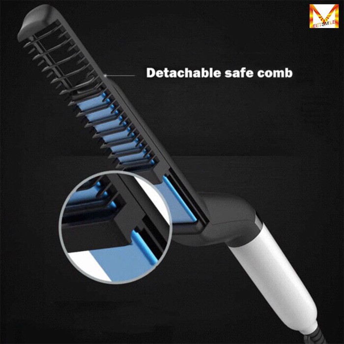 Multifunction Men Hair Styling Comb Straightener Curling Quick Hair Styler Massage Comb