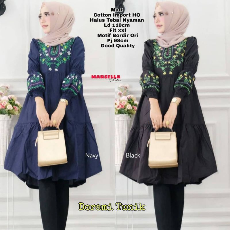 DORAMI ARFIAN AROFAH TUNIK katun bordir
