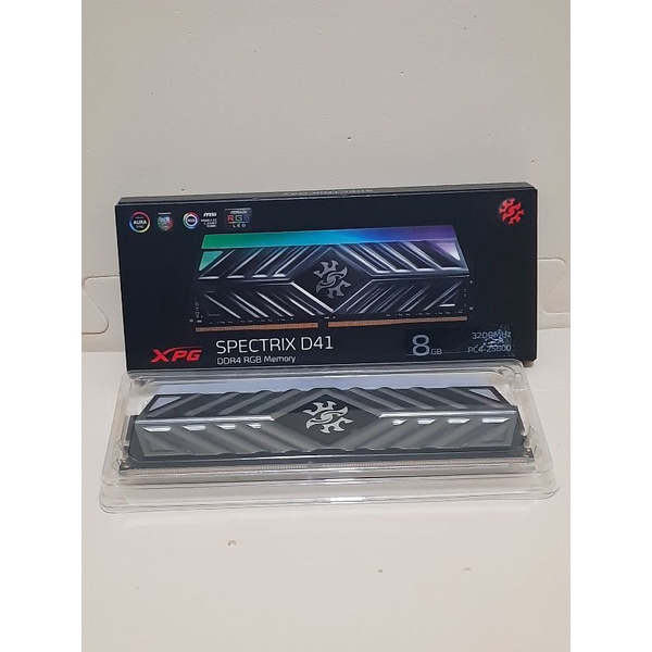 Longdim XPG Spectrix D41 Ddr4 8Gb Single Tungsten 3200Mhz RGB