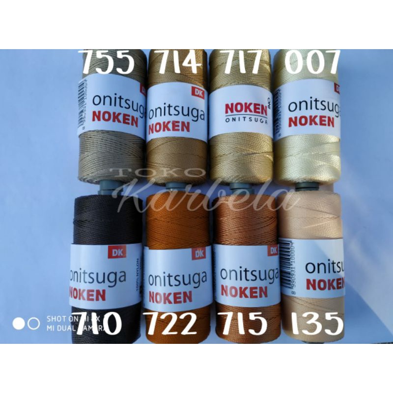 (PART1)Benang rajut nilon ukuran D18 ONITSUGA NOKEN berat 100 grm