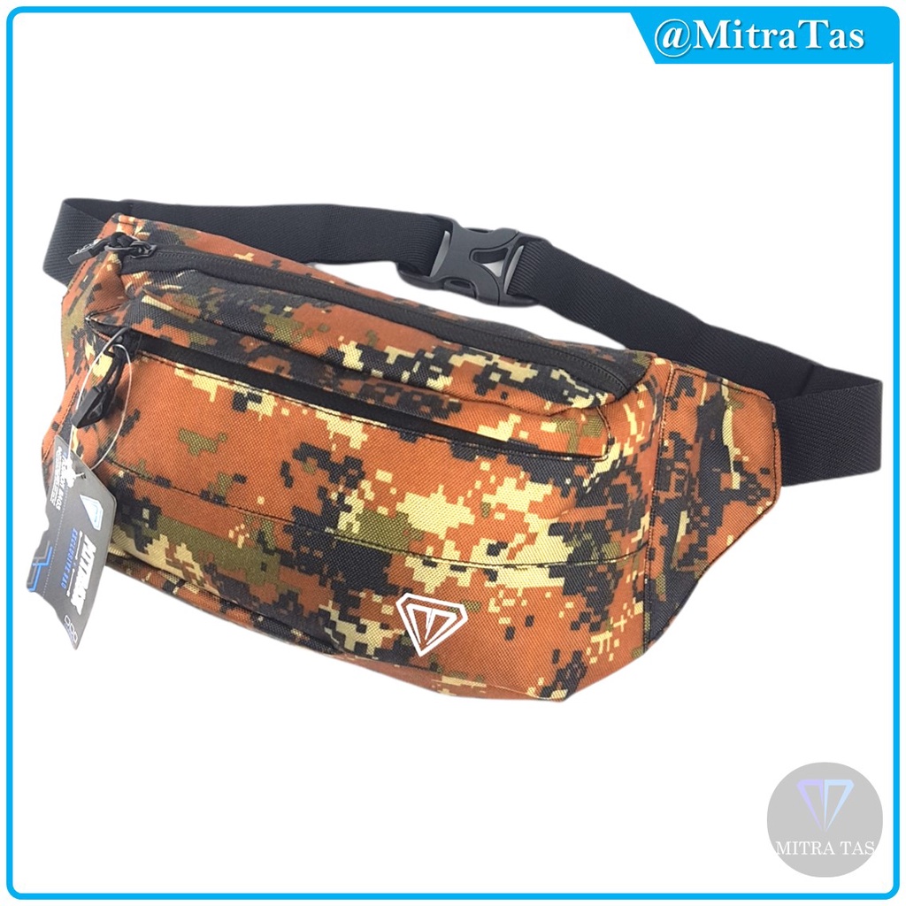 Waist Bag MitraX Jesko Army Bahan Nylon Tebal Memiliki KUALITAS TERBAIK! Tas Pinggang l WaistBag Simple dan Keren Cocok untuk Pria maupun Wanita!