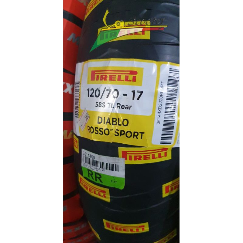 Ban Pirelli 120 70 - 17 Diablo Rosso Sport Ban Ring 17 Tubeless Ban Motor Sport R25 NinjaFi CBR GSX