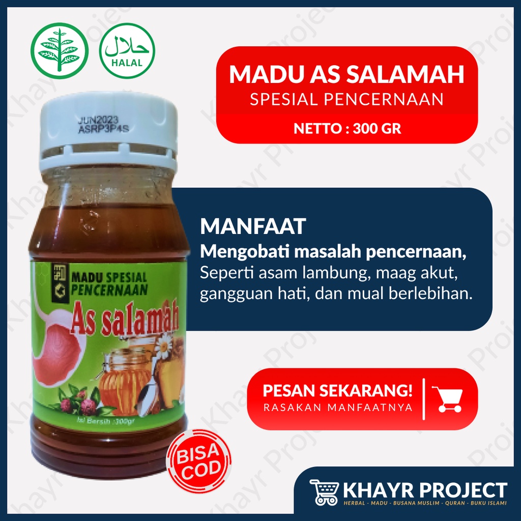 

Madu As Salamah Pencernaan Lambung Maag Kronis Obat Spesial Pencernaan Herbal