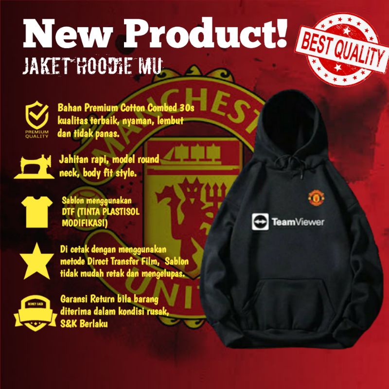 Jaket Jersey Sweater Hoodie Pria Cowok Cotton 30s Premium Pakaian Atasan Laki laki Kekinian Viral