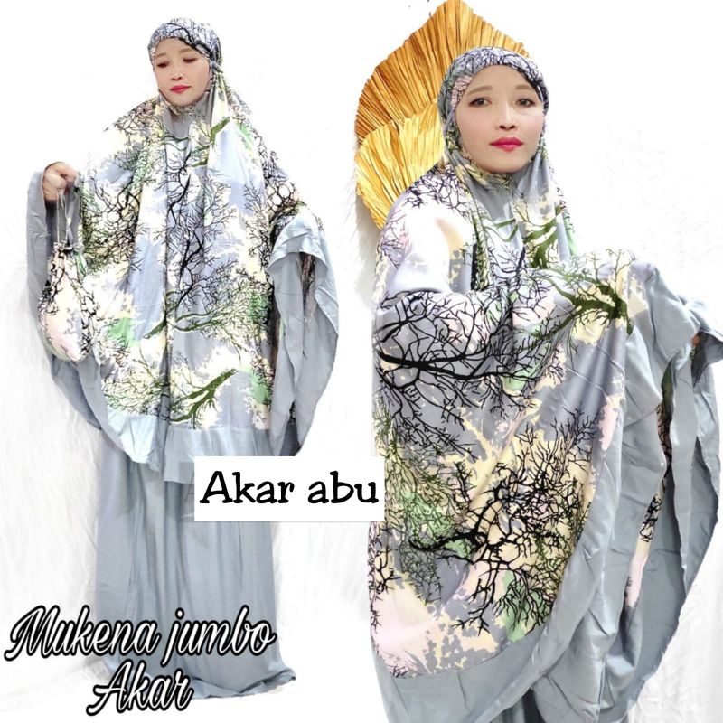 Mukena Bali Ranting Motif Mawar Black Series Jumbo
