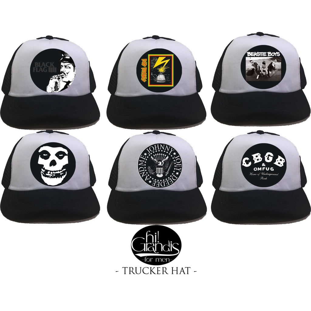 Topi Trucker Band / Trucker Hat Band / Topi Band / Topi Trucker / Topi  / Topi Black Flag Topi Bad B