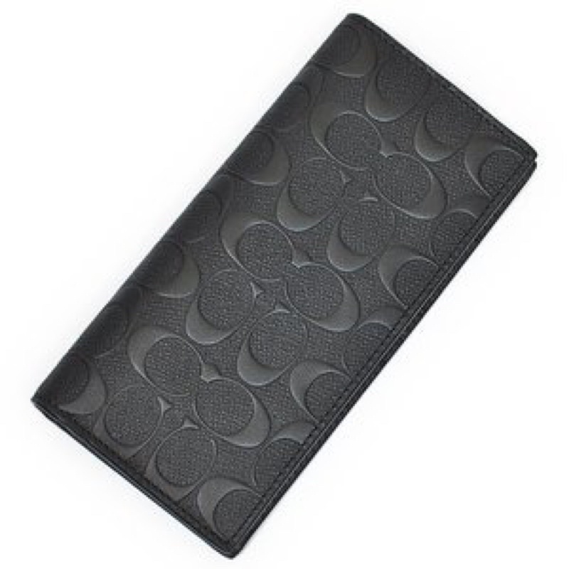 COACH LONG WALLET COACH BLACK EMBOSSED