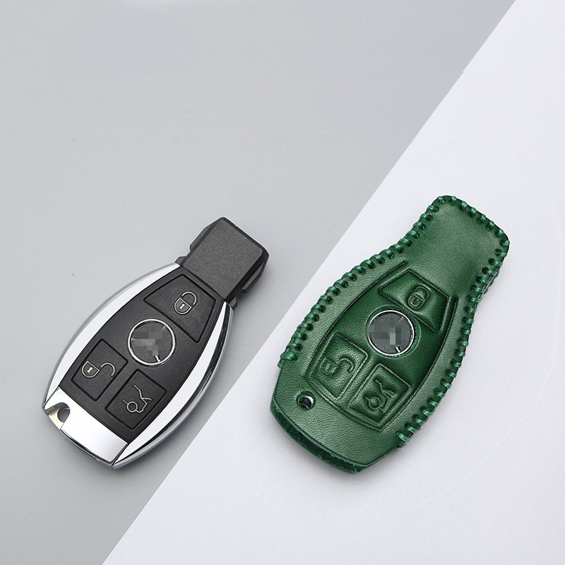 Casing Kunci Mobil Mercedes-Benz Amg W204 C63 Bahan Kulit Asli