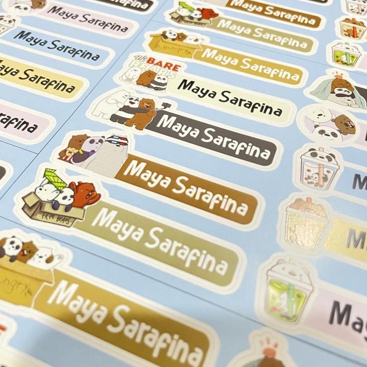 

Hot Sell.. Sticker nama We Bare Bears