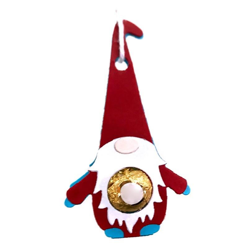 Zzz Cetakan Stensil Cutting Dies Motif Gnome Natal Bahan Metal Untuk Scrapbook / Craft DIY Handmade