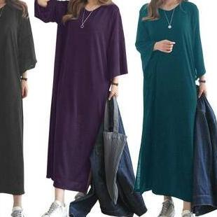 ☆ Diana Maxi Dress/Rok terusan panjang/Rok cewe panjang/Dress panjang - Navy ❂