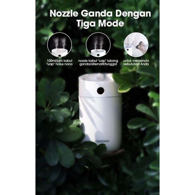 Samono SW-HU100 3L Air Humidifier Nozel Ganda Design Ergonomis 7 Warna Lampu