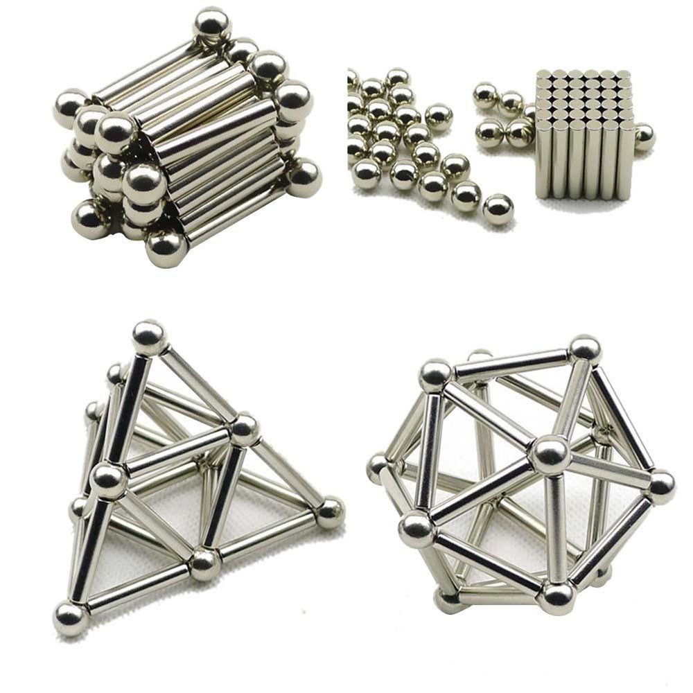 ZY Mainan Magnetik Steel Metalic Stick and Bucky Balls - 005 / Silver