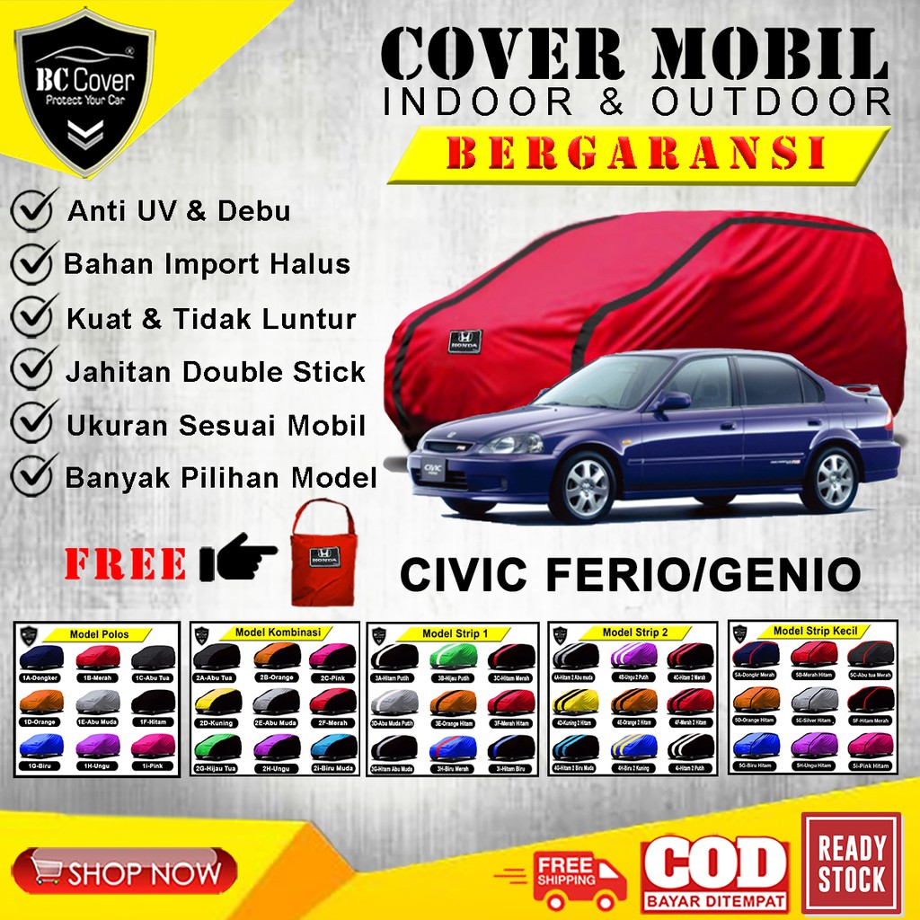 Body Cover Mobil Honda Civic Genio / Sarung mobil Civic Genio / Selimut Mantel Pelindung Jas Mantol Kerudung Tutup Penutup Sedan Civic Genio Outdoor