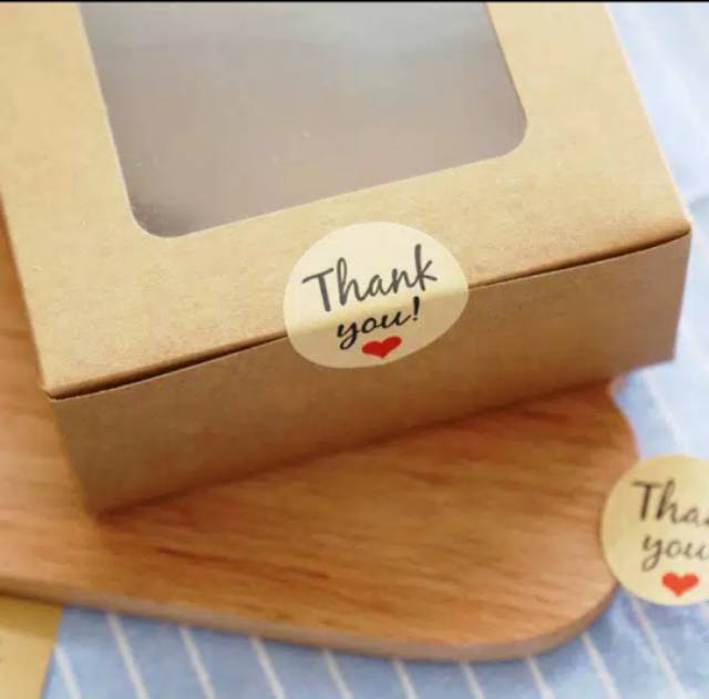 12 PCS STICKER LABEL THANK YOU SEALER SEGEL PACKING BOX TOPLES KANTONG KERTAS PLASTIK KEMASAN AMPLOP