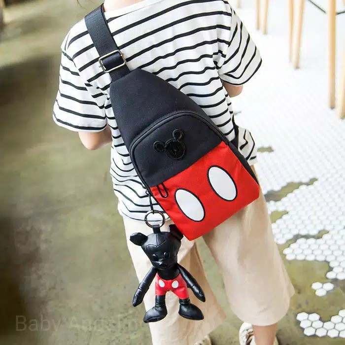 Mickey Mouse Minnie Mouse Kids Bodypack Chest Bag Tas Anak Selempang