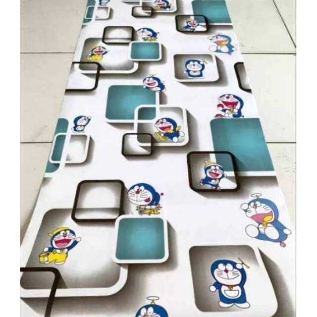 Wallpaper Sticker Dinding Kamar/Kantor Motif Karakter Doraemon Kotak 2