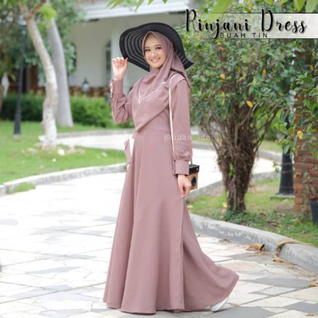 RINJANI DRESS SET ORIGINAL BY PUAN IDN // GAMIS WOLLYCREP ORIGINAL PUAN IDN